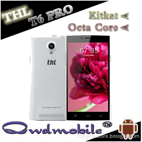 thl Mobile Phone T6 PRO with 5.0inch MTK6592 Octa-core Android 4.4OS 1GB RAM 8GB ROM 8MP 2MP Camera